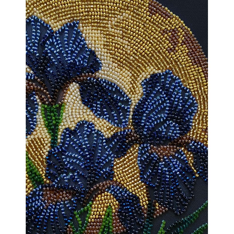 Midi Bead Embroidery Kit on Art Canvas "Dancing in golden light"