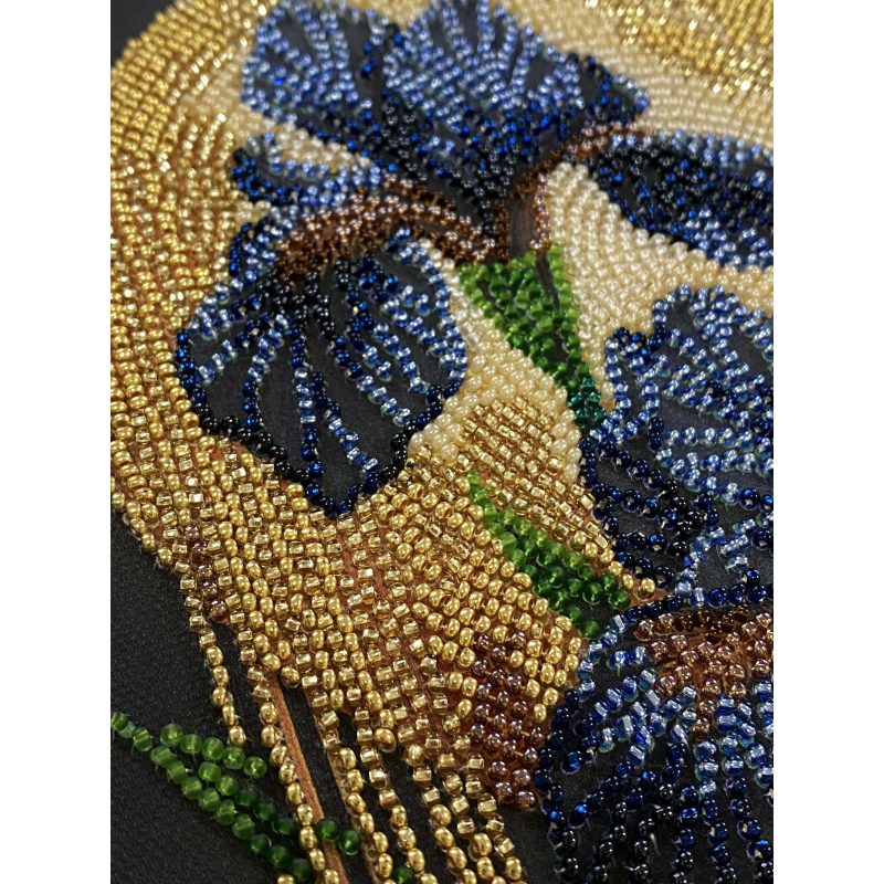 Midi Bead Embroidery Kit on Art Canvas "Dancing in golden light"