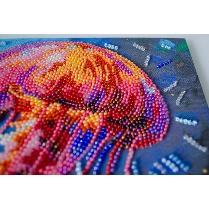 Midi Bead Embroidery Kit on Art Canvas "Dangerous grace"