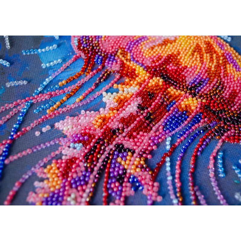 Midi Bead Embroidery Kit on Art Canvas "Dangerous grace"
