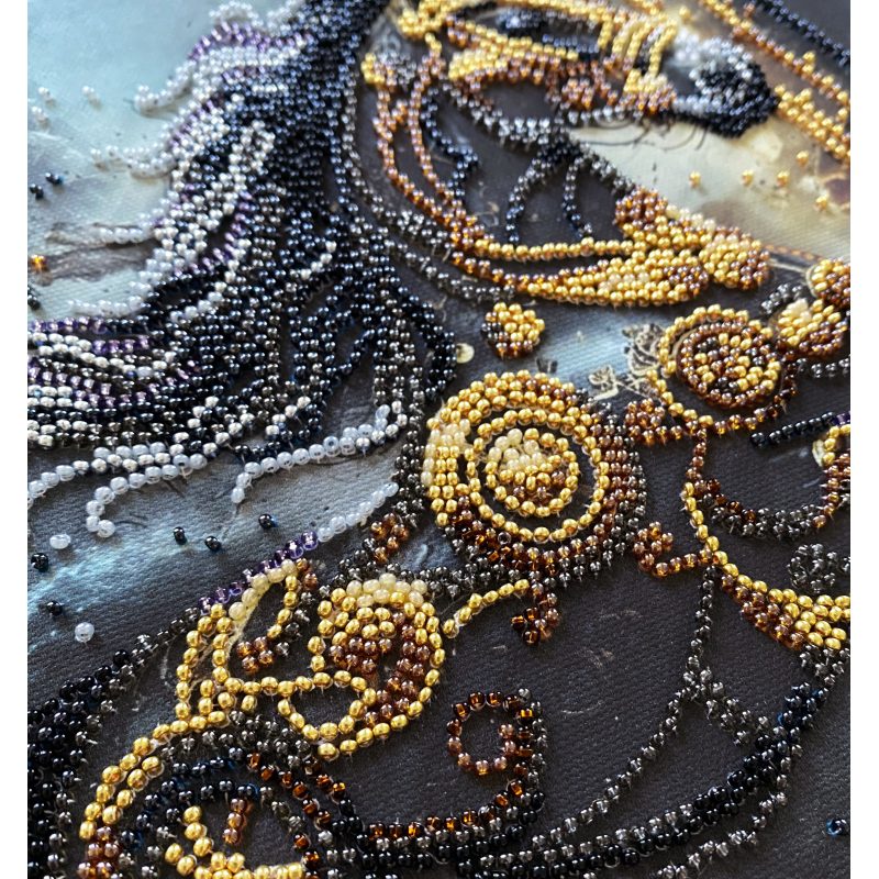 Набір-міді для вишивання бісером на художньому полотні  "Темна Блискавка"