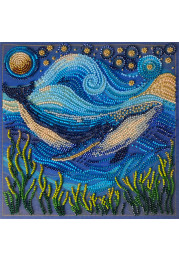 Midi Bead Embroidery Kit on Art Canvas "The grandeur of the depths"