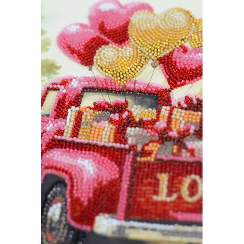 Midi Bead Embroidery Kit on Art Canvas "Gift Love"