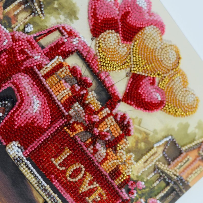 Midi Bead Embroidery Kit on Art Canvas "Gift Love"