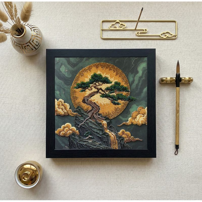 Midi Bead Embroidery Kit on Art Canvas "Tree of Wisdom"