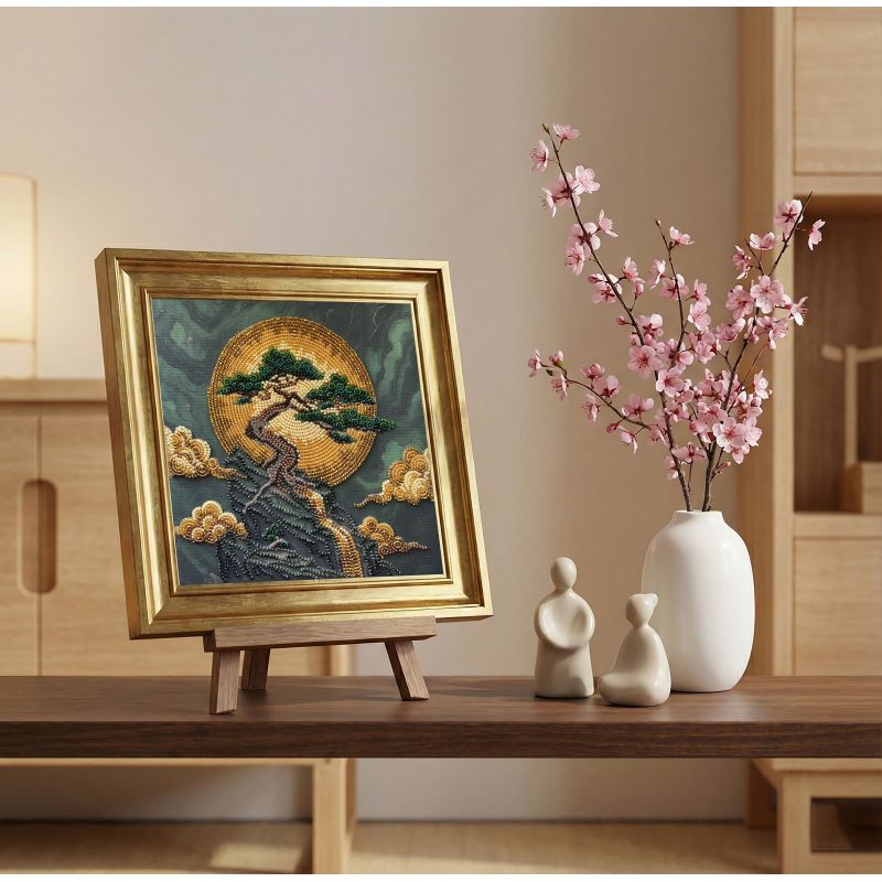 Midi Bead Embroidery Kit on Art Canvas "Tree of Wisdom"