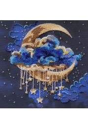 Midi Bead Embroidery Kit on Art Canvas "Cradle of Stellar Dreams"