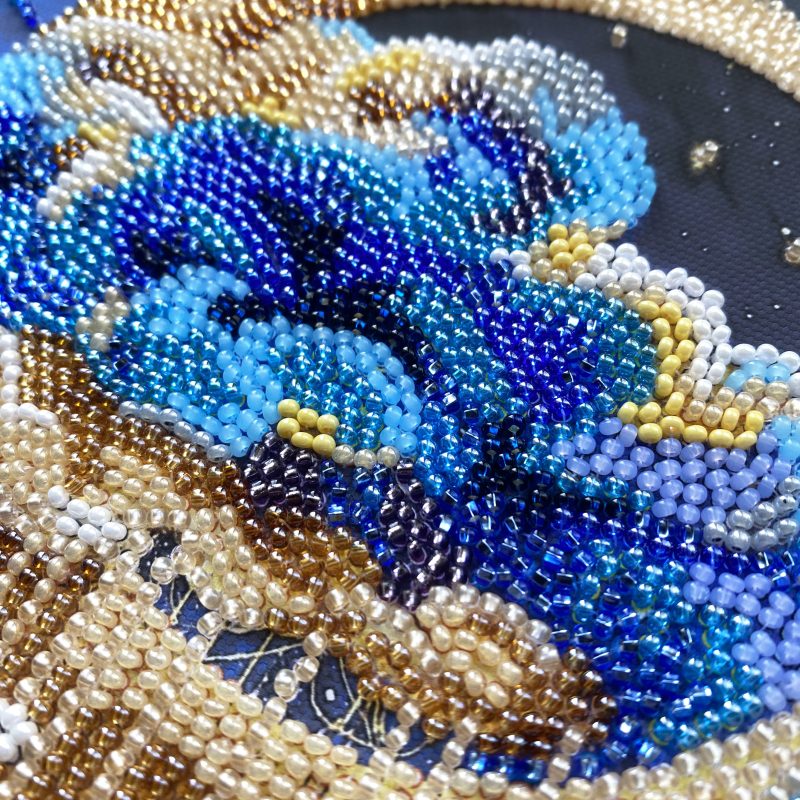 Midi Bead Embroidery Kit on Art Canvas "Cradle of Stellar Dreams"