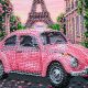 Midi Bead Embroidery Kit on Art Canvas "La Vie en rose"