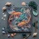 Midi Bead Embroidery Kit on Art Canvas "Dancing among the waves"