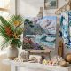 Midi Bead Embroidery Kit on Art Canvas "Blue Lagoon"