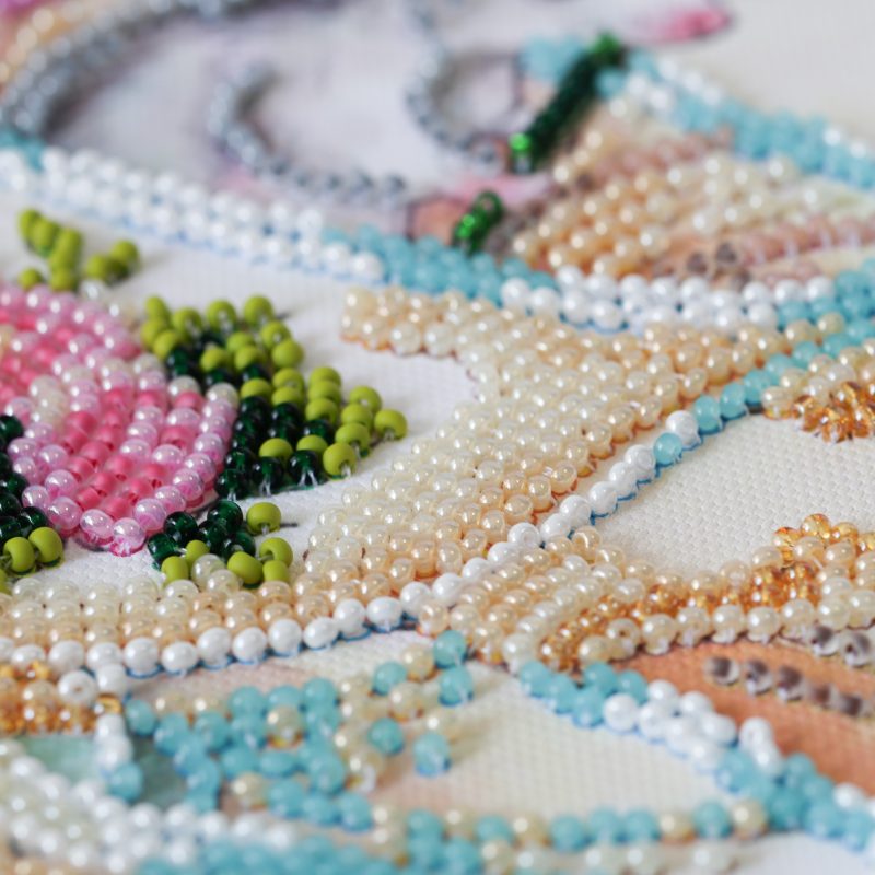 Midi Bead Embroidery Kit on Art Canvas "A touch of spring"