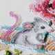 Midi Bead Embroidery Kit on Art Canvas "A touch of spring"