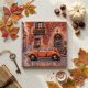 Midi Bead Embroidery Kit on Art Canvas "Autumn Neighborhood"