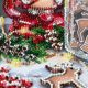 Midi Bead Embroidery Kit on Art Canvas "Cookies for Santa"