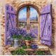 Midi Bead Embroidery Kit on Art Canvas "Melody of Lavender Fields"