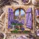 Midi Bead Embroidery Kit on Art Canvas "Melody of Lavender Fields"