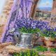 Midi Bead Embroidery Kit on Art Canvas "Melody of Lavender Fields"