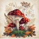 Midi Bead Embroidery Kit on Art Canvas "Autumn Stories"