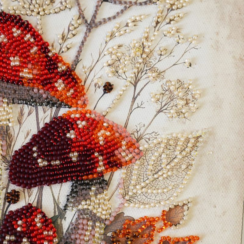 Midi Bead Embroidery Kit on Art Canvas "Autumn Stories"