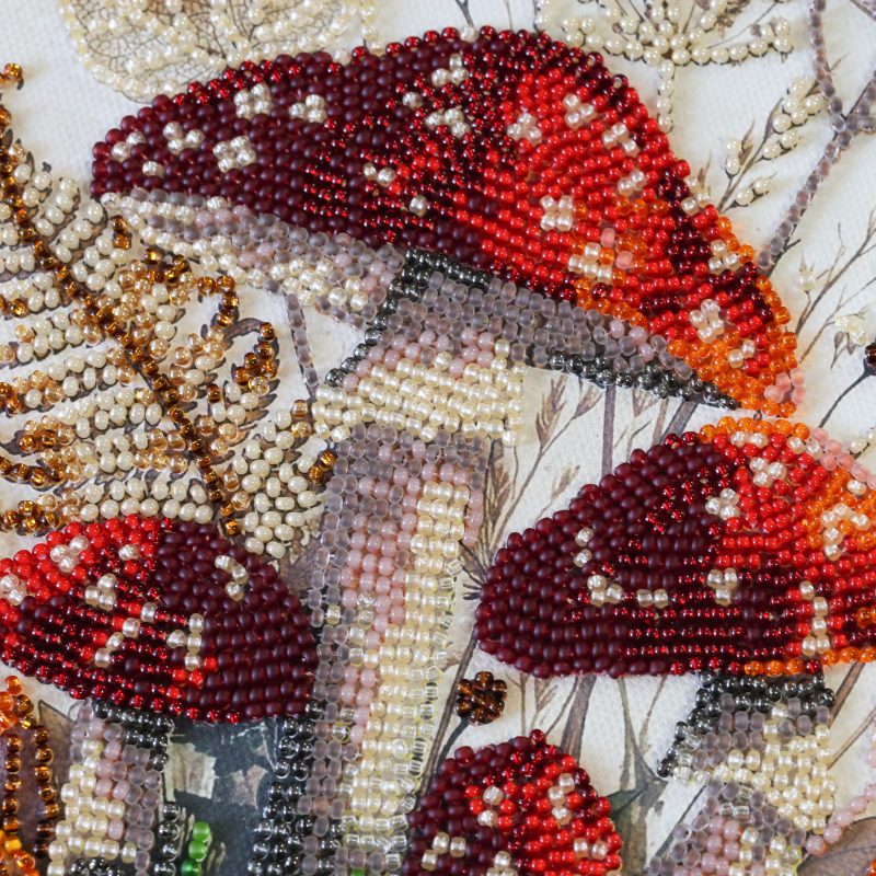 Midi Bead Embroidery Kit on Art Canvas "Autumn Stories"
