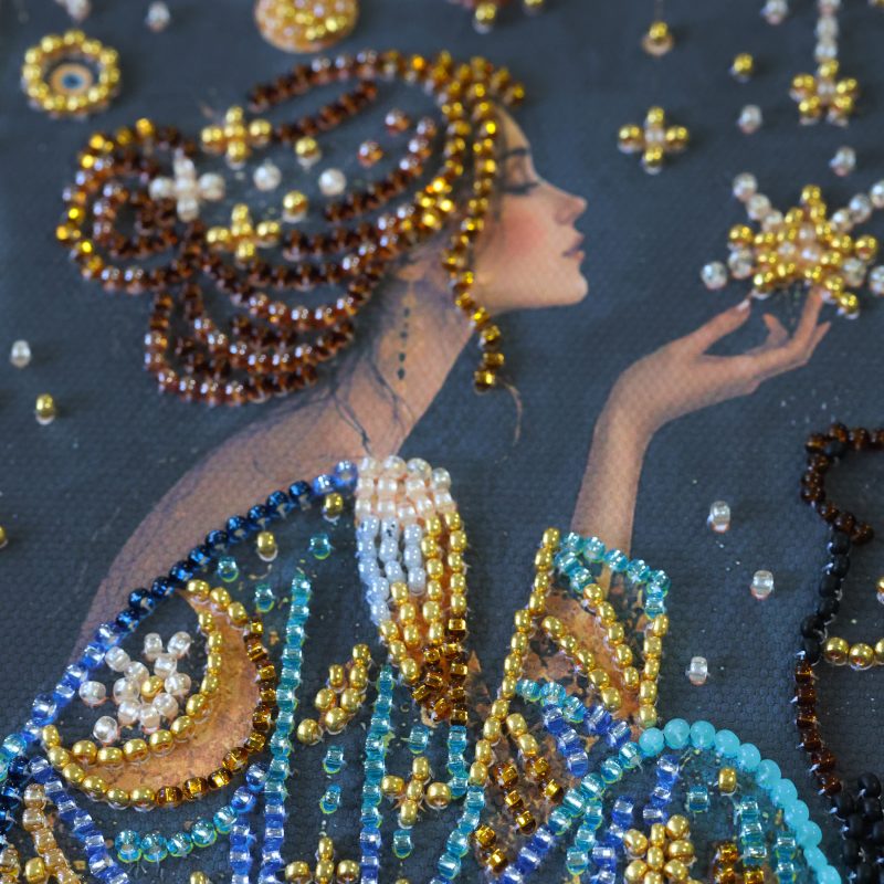 Midi Bead Embroidery Kit on Art Canvas "I’ll Draw You the Stars"