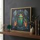 Paint by Numbers Kit on Art Canvas "Emerald beetle"