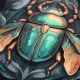 Paint by Numbers Kit on Art Canvas "Emerald beetle"