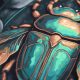 Paint by Numbers Kit on Art Canvas "Emerald beetle"