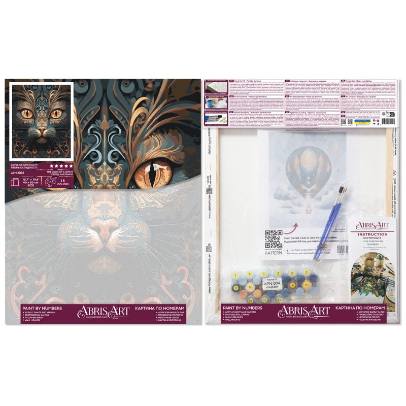 Paint by Numbers Kit on Art Canvas "The look of a witch"