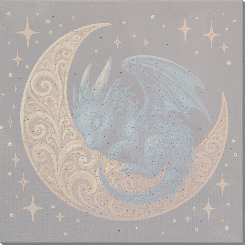 Paint by Numbers Kit on Art Canvas "Little One of Moonlit Legends"
