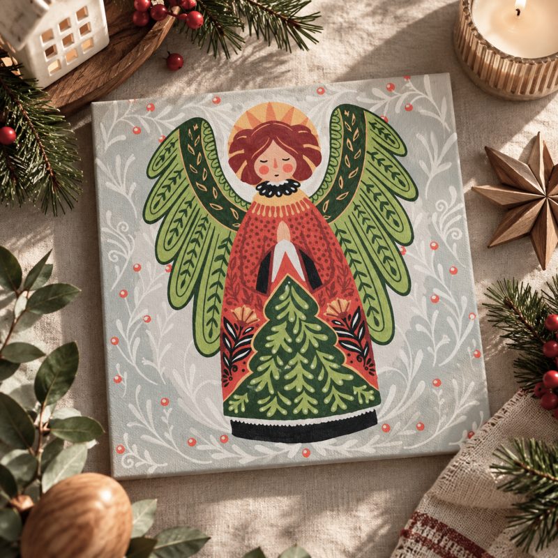 Paint by Numbers Kit on Art Canvas "Guardian of the Christmas Miracle"