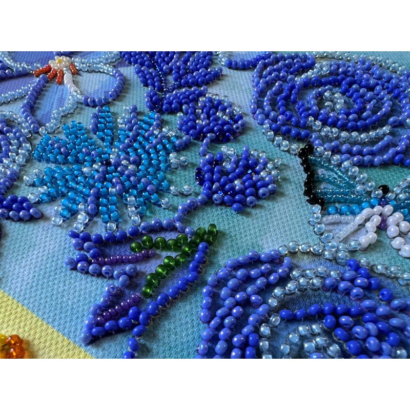 Bead Embroidery Kit on Art Canvas "The flag"