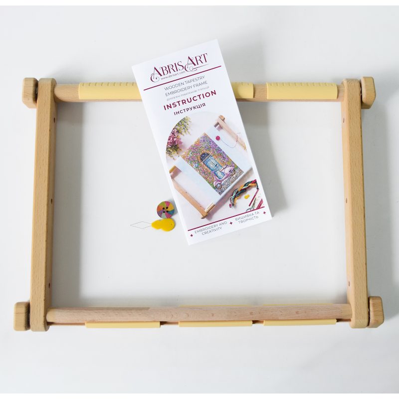 Wooden tapestry embroidery frame 30*40 cm + magnetic needle holder and threader
