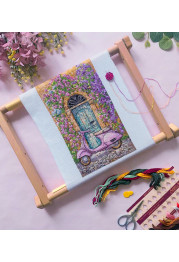 Wooden tapestry embroidery frame 30*40 cm + magnetic needle holder and threader