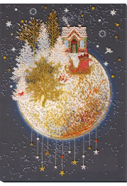 Bead Embroidery Kit on Art Canvas "Christmas tale"