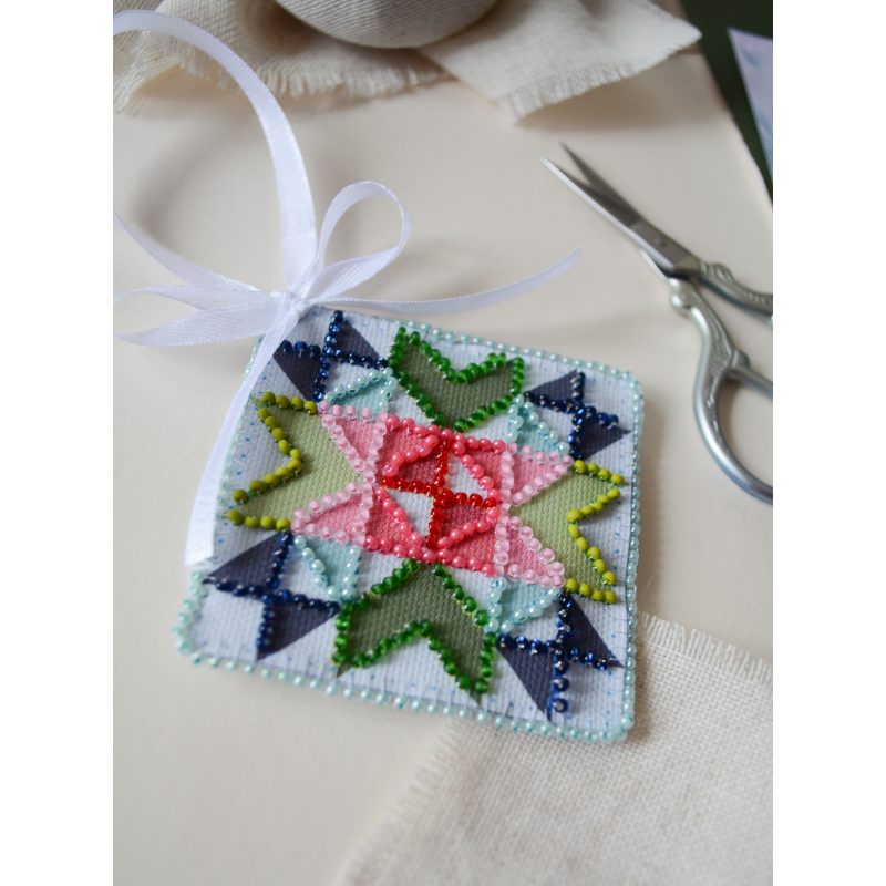 Christmas Ornament Bead Embroidery Kit "Spring Kaleidoscope"