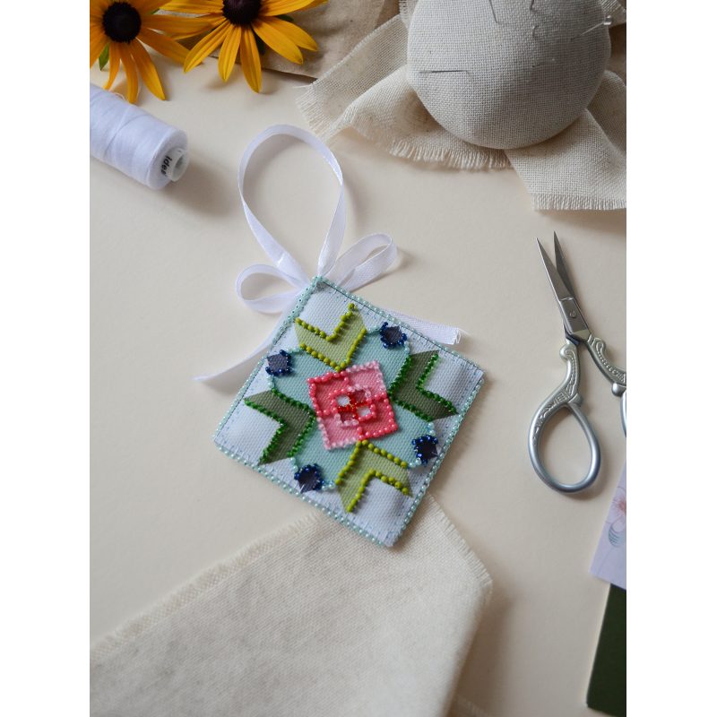 Christmas Ornament Bead Embroidery Kit "Spring Kaleidoscope"