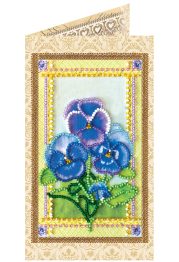 Bead Embroidery Postcard Kit "Violet"