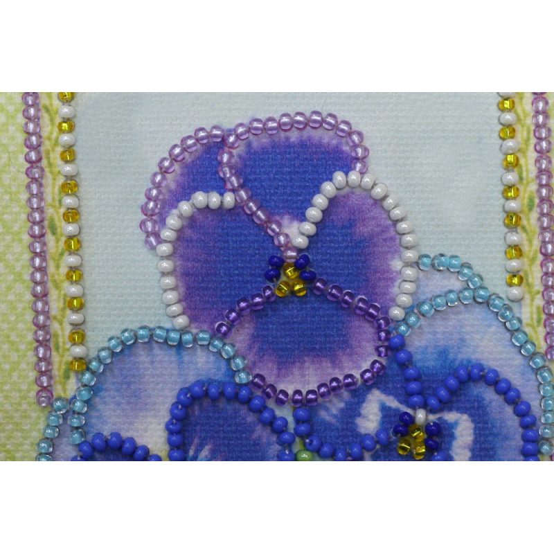 Bead Embroidery Postcard Kit "Violet"