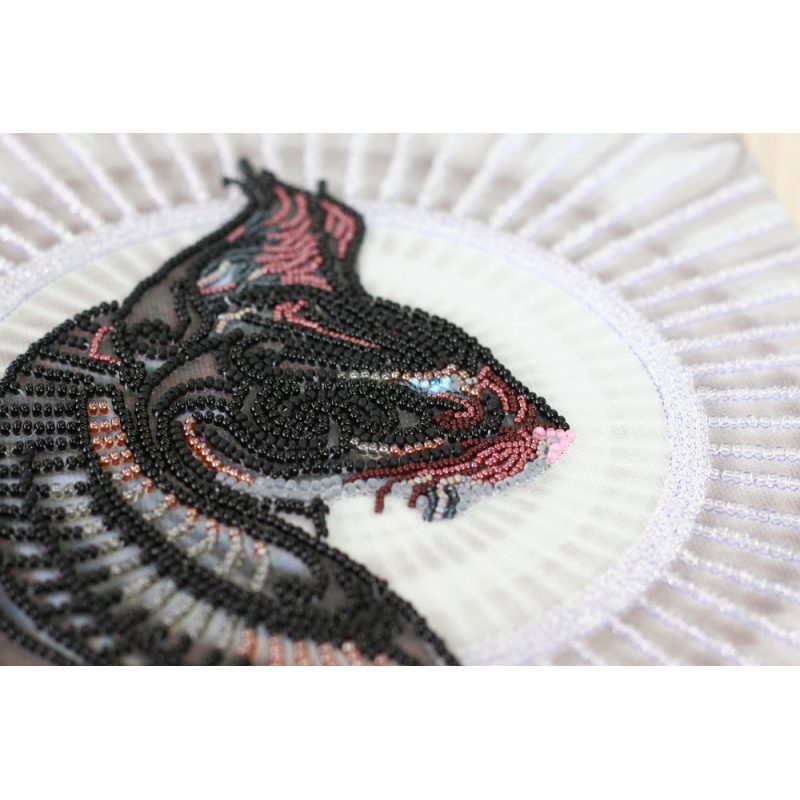 Bead Embroidery Kit on Art Canvas "Bast in the night"