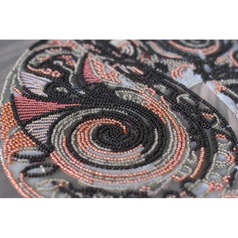 Bead Embroidery Kit on Art Canvas "Bast in the night"