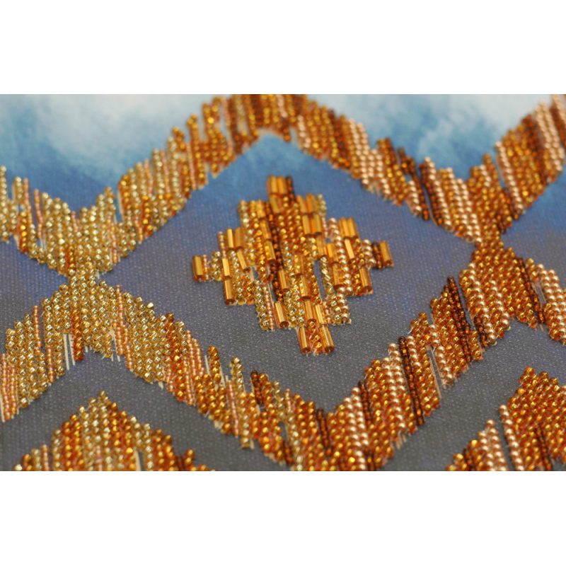 Bead Embroidery Kit on Art Canvas "Indigo"