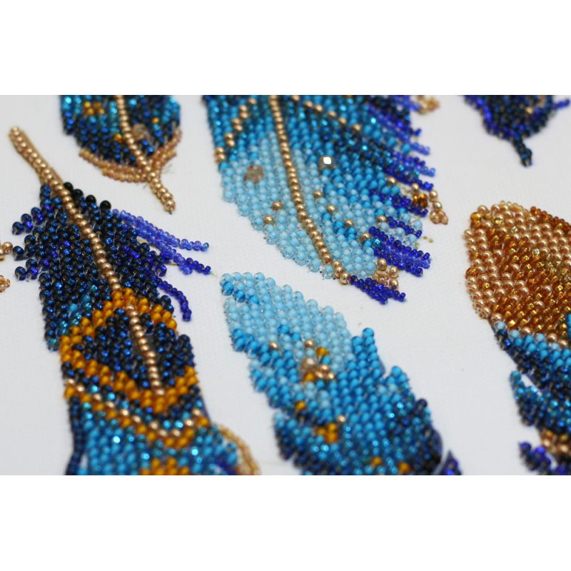 Bead Embroidery Kit on Art Canvas "Indigo"