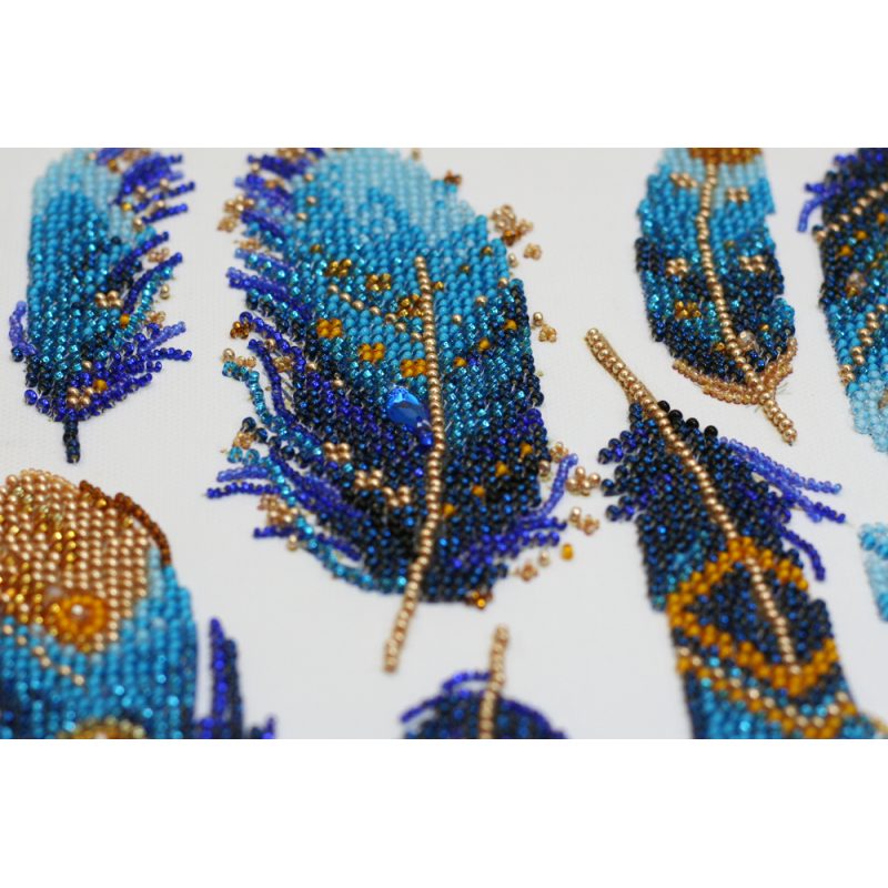 Bead Embroidery Kit on Art Canvas "Indigo"