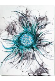 Bead Embroidery Kit on Art Canvas "Aquamarine"