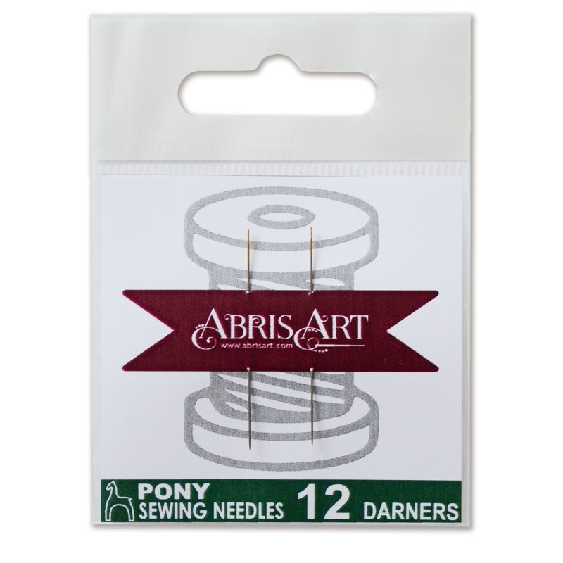 Needles for embroidery with microbeads Sewing Needles No. 12 (2 pcs) Darners. Pony (India)
