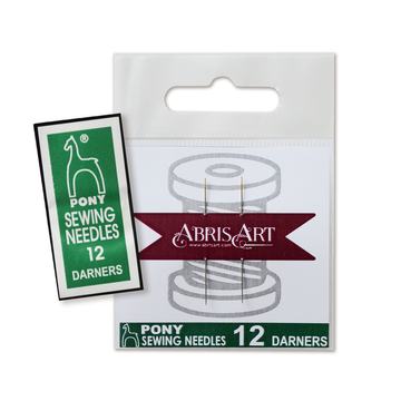 Голки для вишивки мікробісером Sewing Needles №12 (2 шт) Darners. Pony (Індія)
