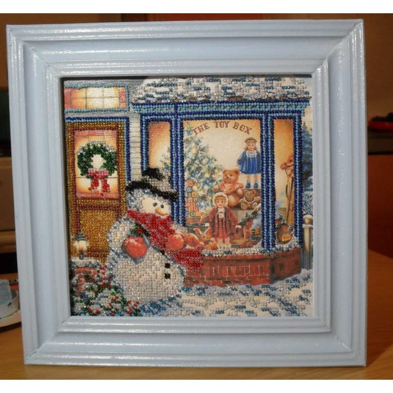 Bead Embroidery Pattern on Art Canvas "Toy Shop"