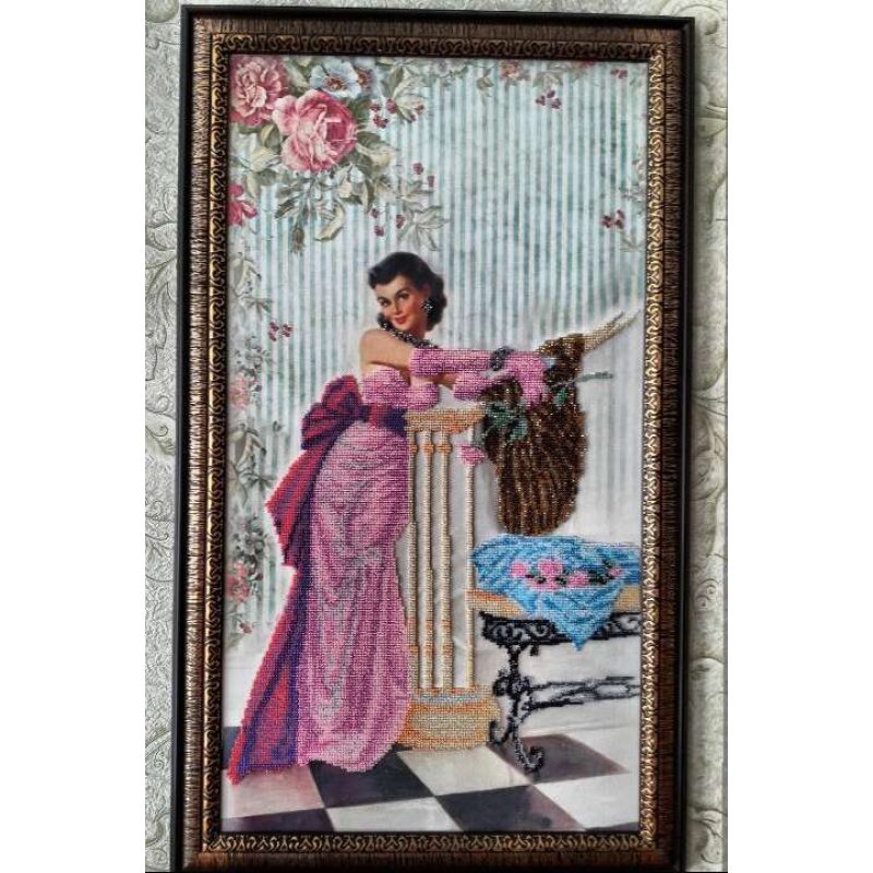 Bead Embroidery Kit on Art Canvas "Debut"